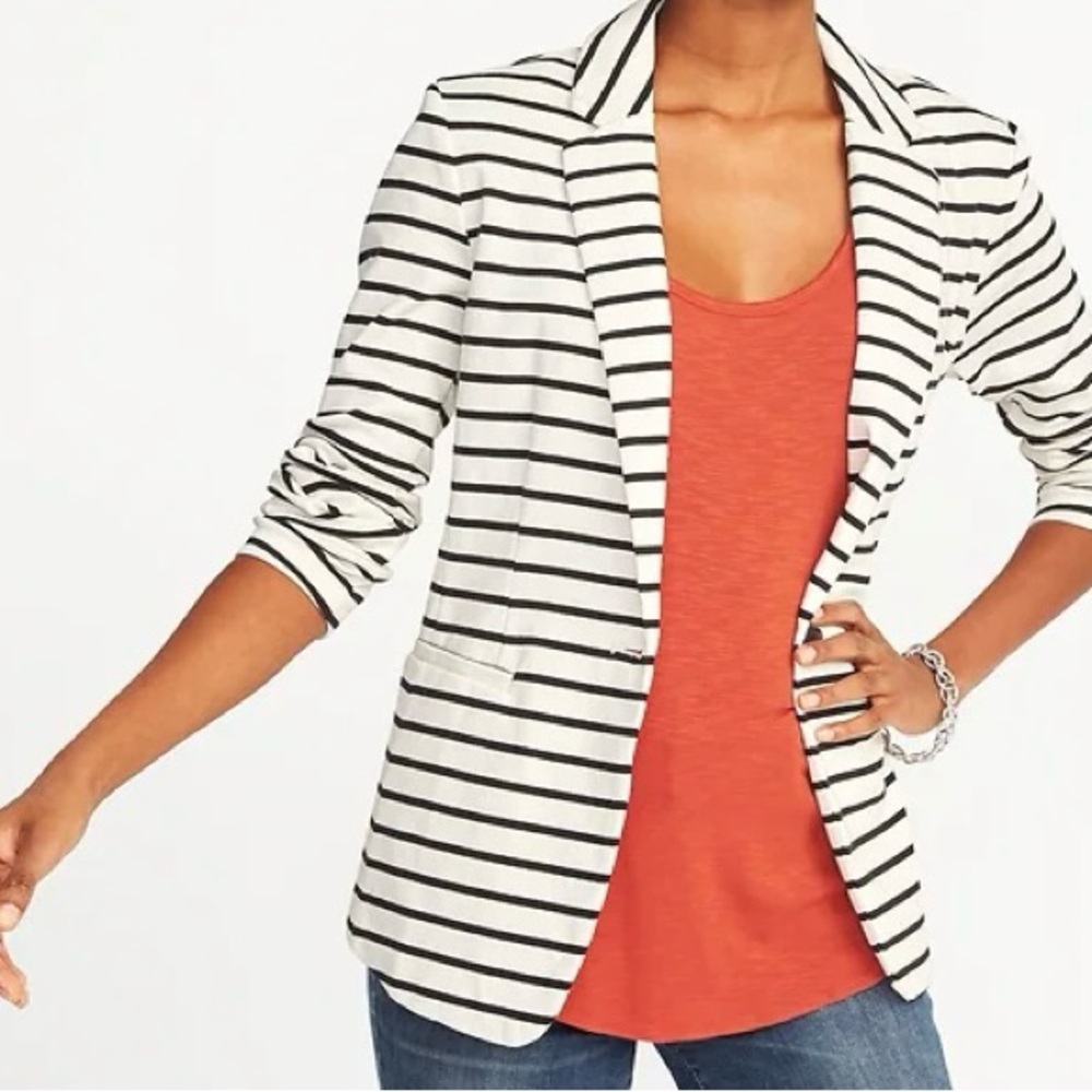 Old Navy Classic Striped Knit Blazer